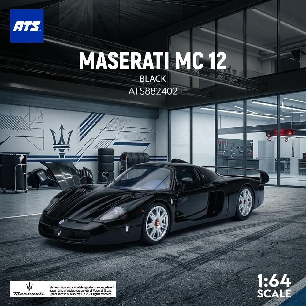 ATS 1:64 Diecast Model Maserati MC 12 Black