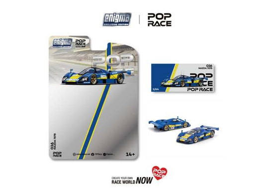 Pop Race 1:64 Mazda 787B Racing Blue/Yellow *Enigma Exclusive*