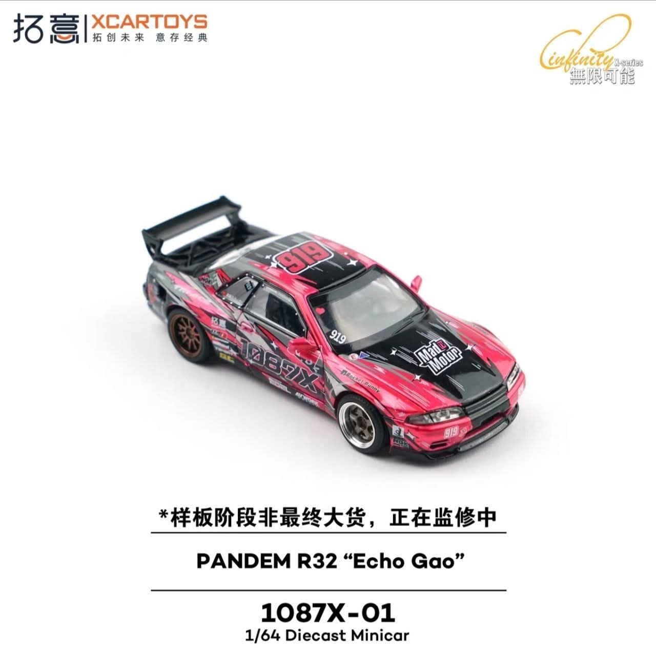 XCARTOYS 1:64 XCARTOYS Pandem R32 *Echo Gao* Pink/Black