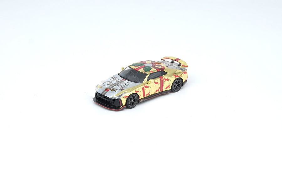 Inno64 Nissan GT-R50 "X'MAS 2024" Special Edition With Chrome Gold Chase Car *RANDOM*