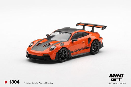 Mini GT 1:64 Porsche 911 (992) GT3 RS Weissach Package Gulf Orange #1304