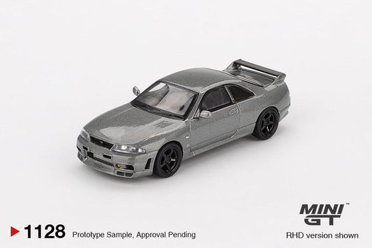 Mini GT 1:64 Nissan Skyline GT-R Dark Metal Gray (NISMO BCNR33 CRS Version) #1128