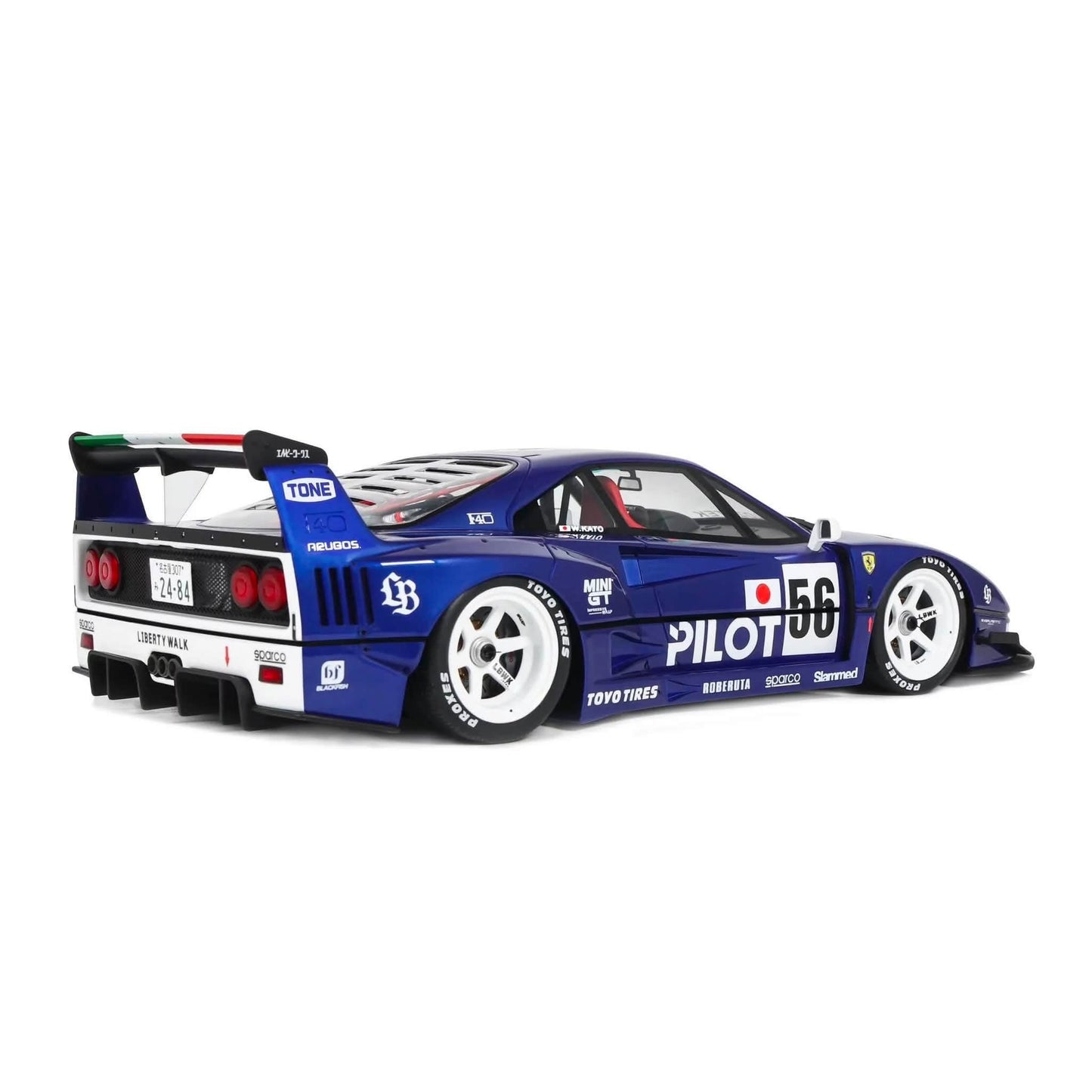 Ottomobile 1:18 Project Cars 2015 Pandem Nissan Fairlady Z & 2024 LB-Works F40 Blue Metallic*Resin Series*