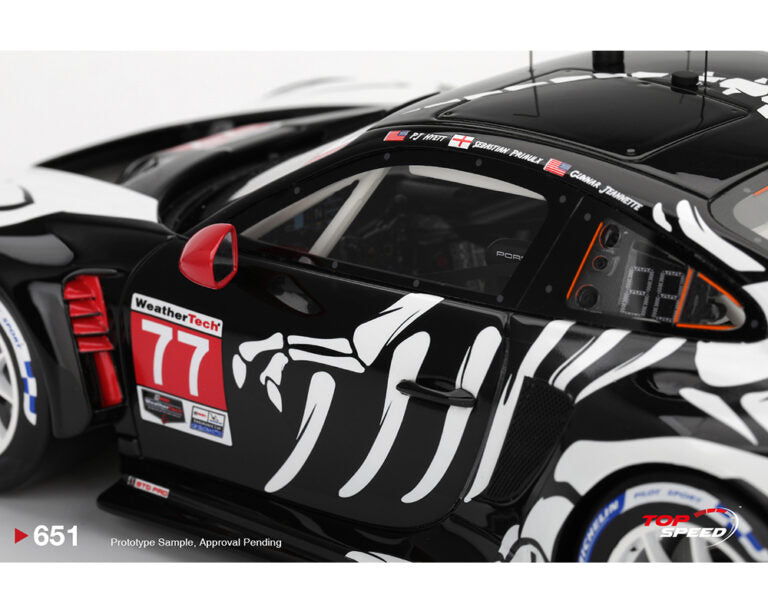 Top Speed 1:18 Porsche 911 GT3 R #77 AO Racing 2025 IMSA Petit Le Mans *Resin Model*