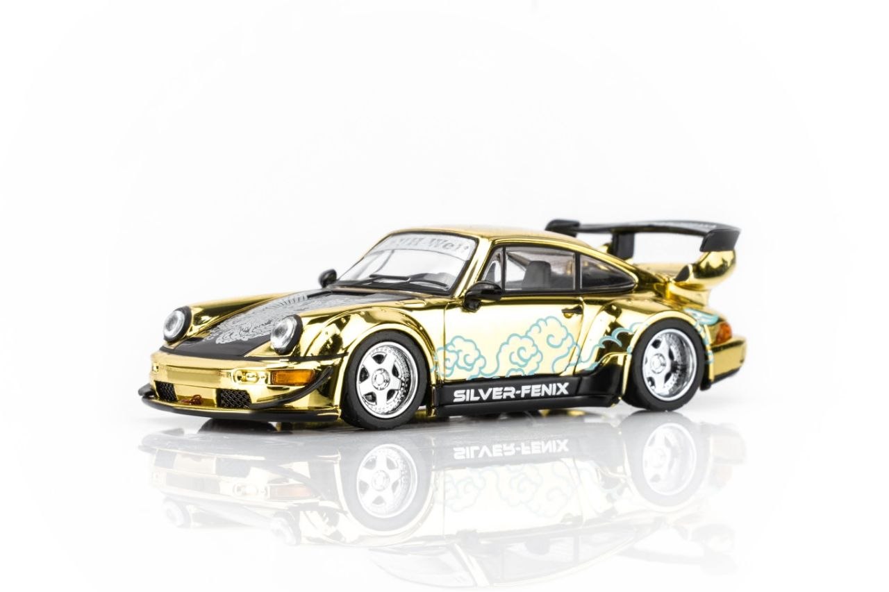 MotorHelix 1:64 RWB 964 *SILVER-FENIX* Gold Chrome 2026 The Model Car Show Malaysia