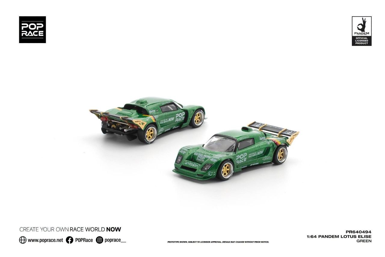Pop Race 1:64 PANDEM LOTUS ELISE GREEN #0494