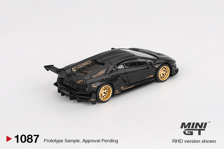 Mini GT 1:64 LB Works Lamborghini Aventador Limited Edition Matt Black #1087