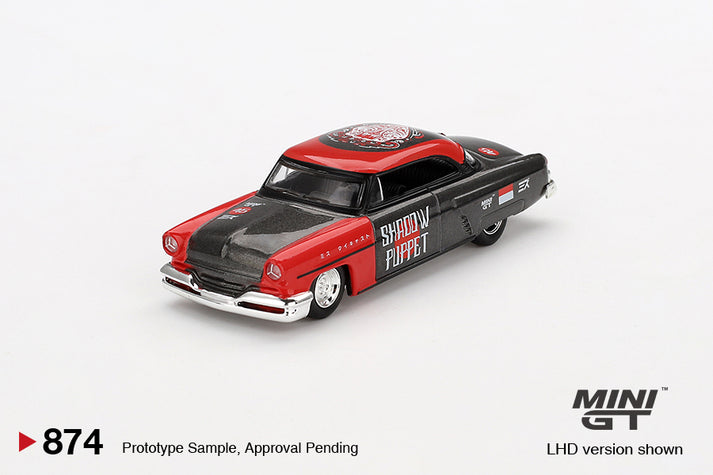 Mini GT x Mizu 1:64 Lincoln Capri Hot Rod 1954 Shadow Puppet Blister Packaging