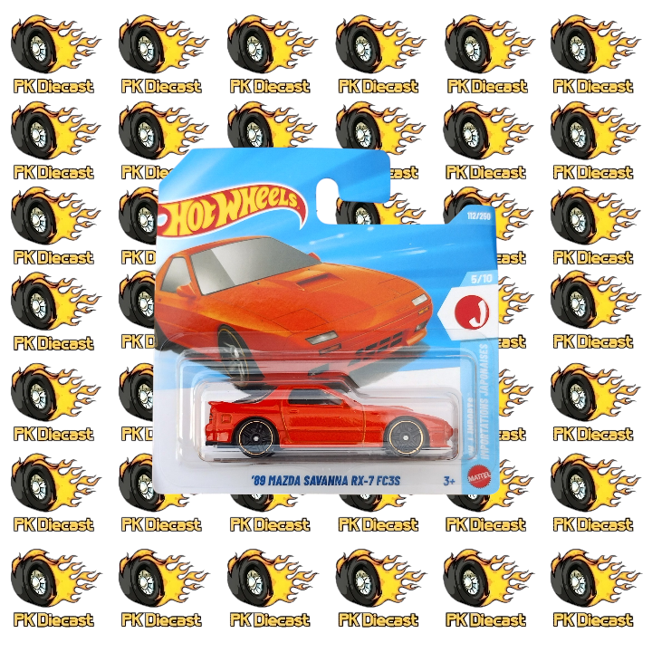 Hot Wheels 1:64 Mainline '89 Mazda Savanna RX-7 FC3S 112/250 HW J-Imports Short Card