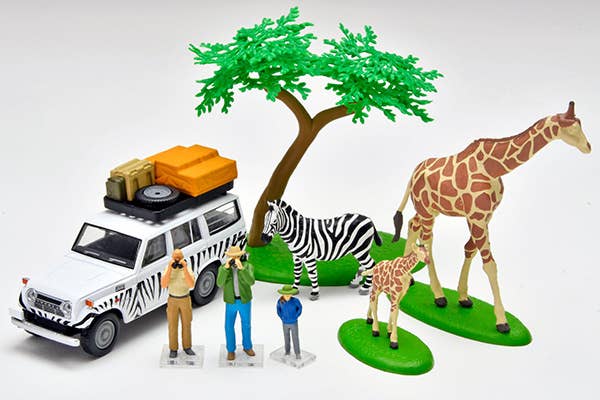 Tomica Limited Vintage 1:64 Kaiyodo x Tomica Limited Vintage Diocolle 64 #carsnap 28a Safari 1 (Toyota Land Cruiser FJ56V Type Included)