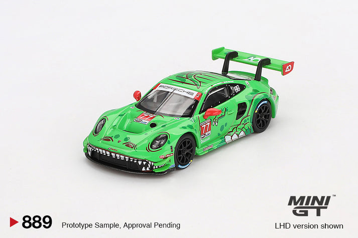 Mini GT 1:64 Porsche 911 GT3 R #77 2024 IMSA Daytona 24 Hrs GTD Pro 2nd Place AO Racing #888
