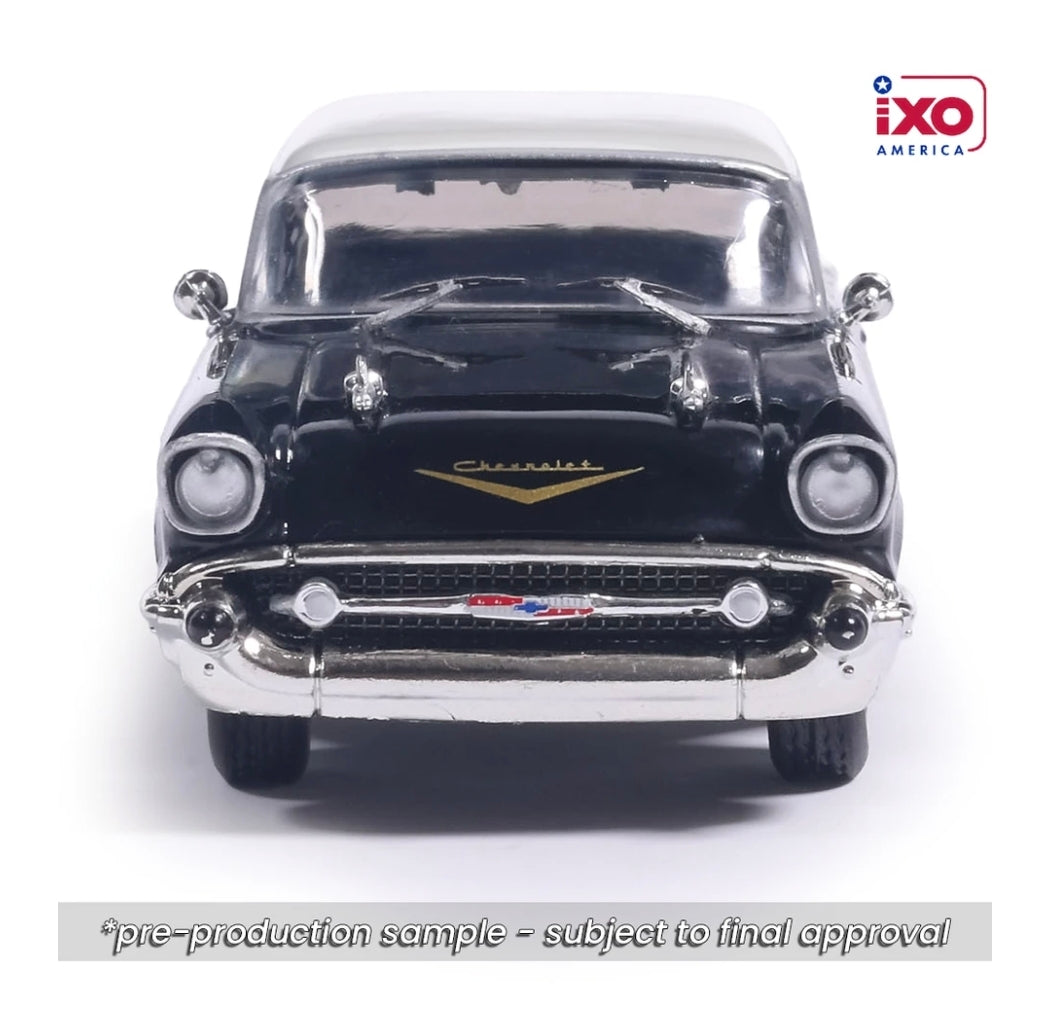 IXO America 1:64 1957 Chevrolet Bel Air Onyx Black & Imperial White