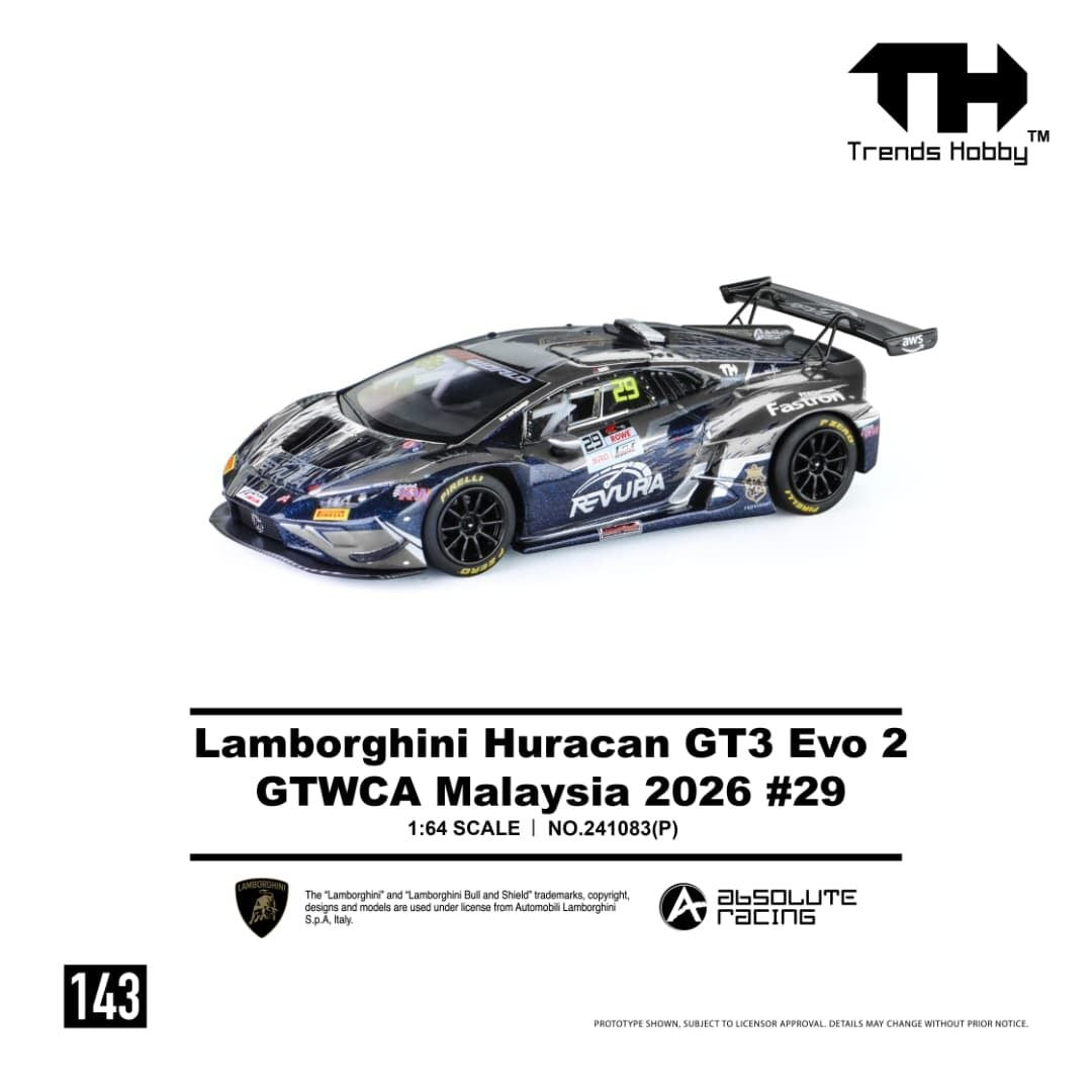 Trends Hobby 1:64 2026 Lamborghini Huracan GT3 EVO #29 GTWCA Malaysia