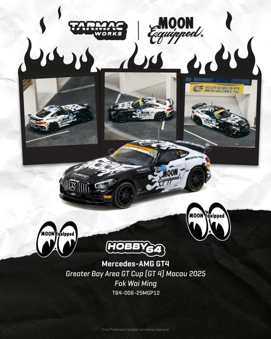 Tarmac Works 1:64 2025 Mercedes-Benz AMG GT GT4 GreaterBay Area #12 FOK WAI Ming GT Cup Macau