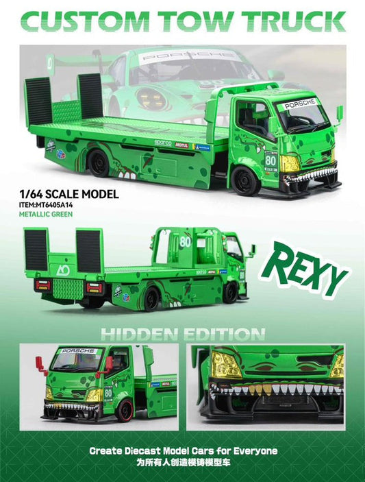 Mega Gear 1:64 300 Series Flatbed Trailer Custom Tow Truck Tyrannosaurus (Rexy)