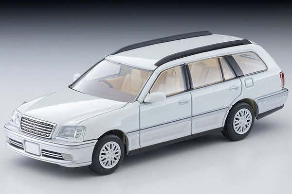 Tomica Limited Vintage 1:64 2000 Toyota Crown Estate Royal Saloon White/Silver