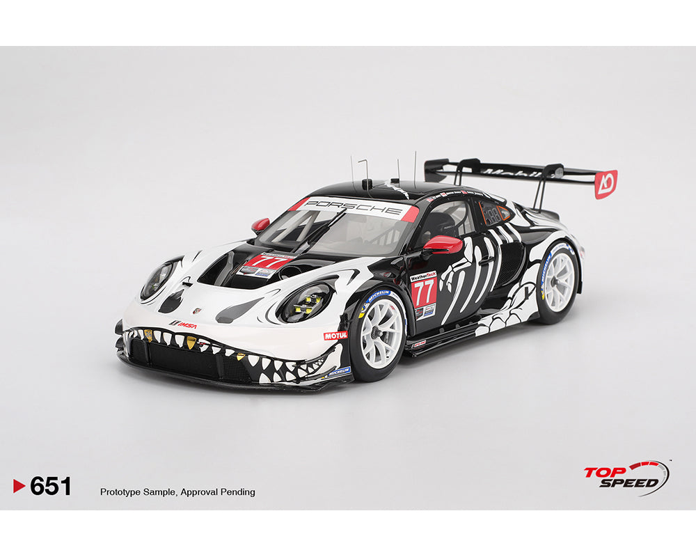 Top Speed 1:18 Porsche 911 GT3 R #77 AO Racing 2025 IMSA Petit Le Mans *Resin Model*