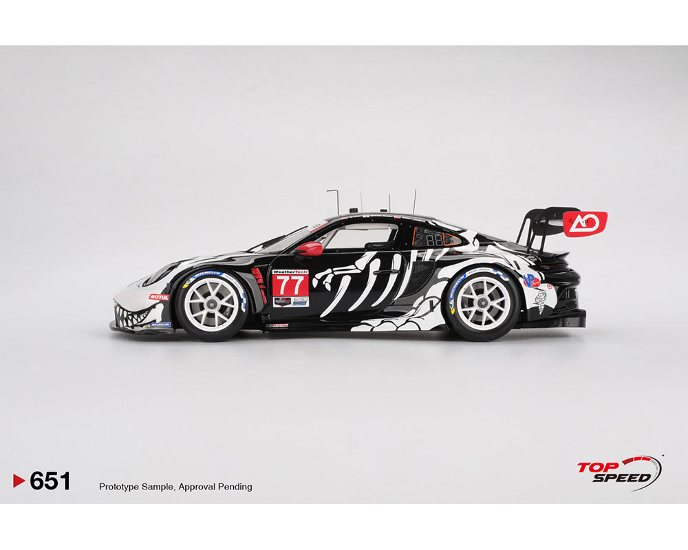 Top Speed 1:18 Porsche 911 GT3 R #77 AO Racing 2025 IMSA Petit Le Mans *Resin Model*