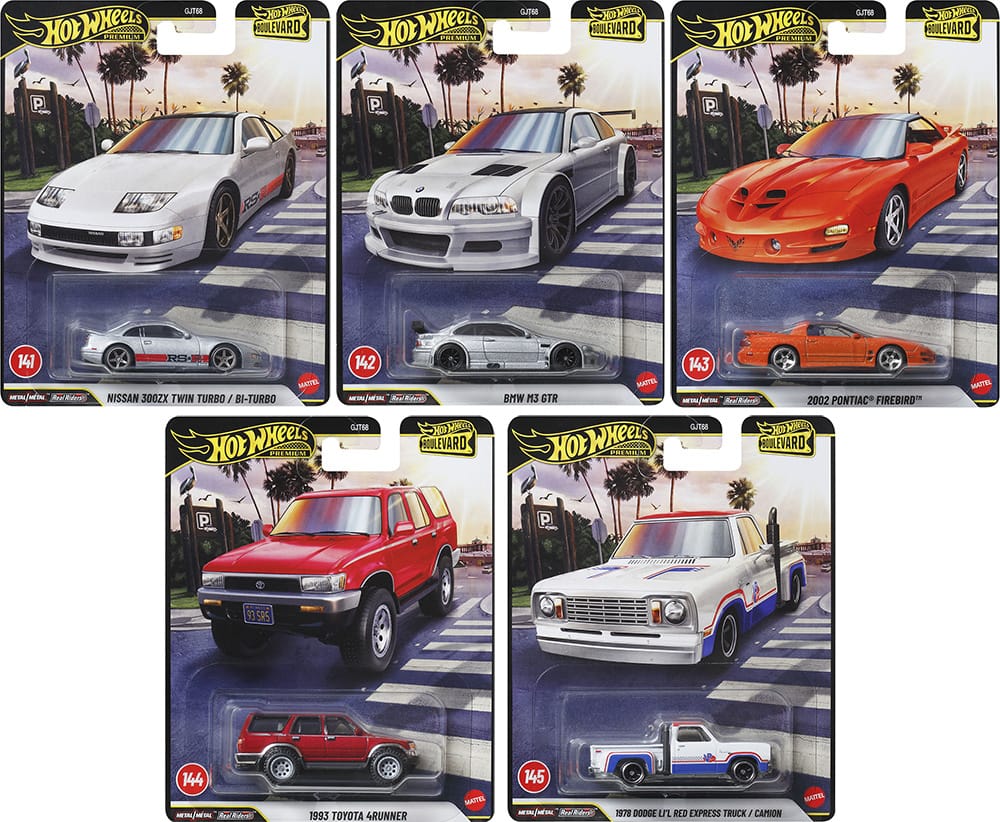 Hot Wheels 1:64 Premium Boulevard #141-145 Full Set of 5 978F