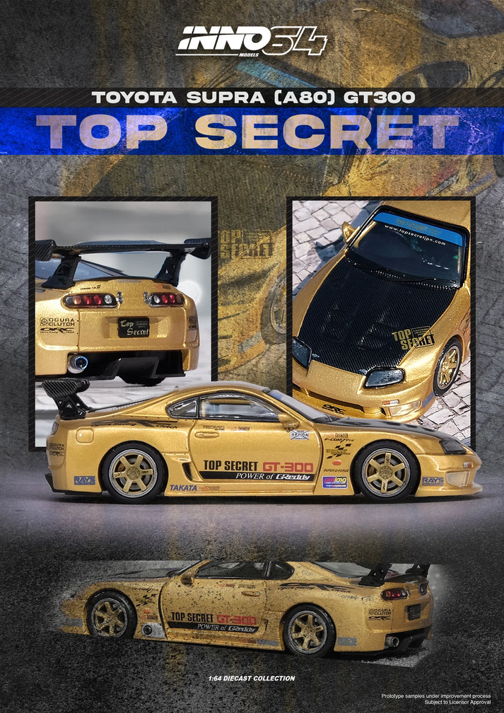 Inno64 Toyota supra (A80) Top Secret GT300 Gold