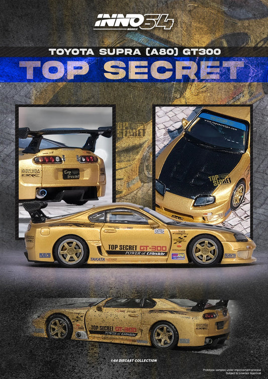 Inno64 Toyota supra (A80) Top Secret GT300 Gold
