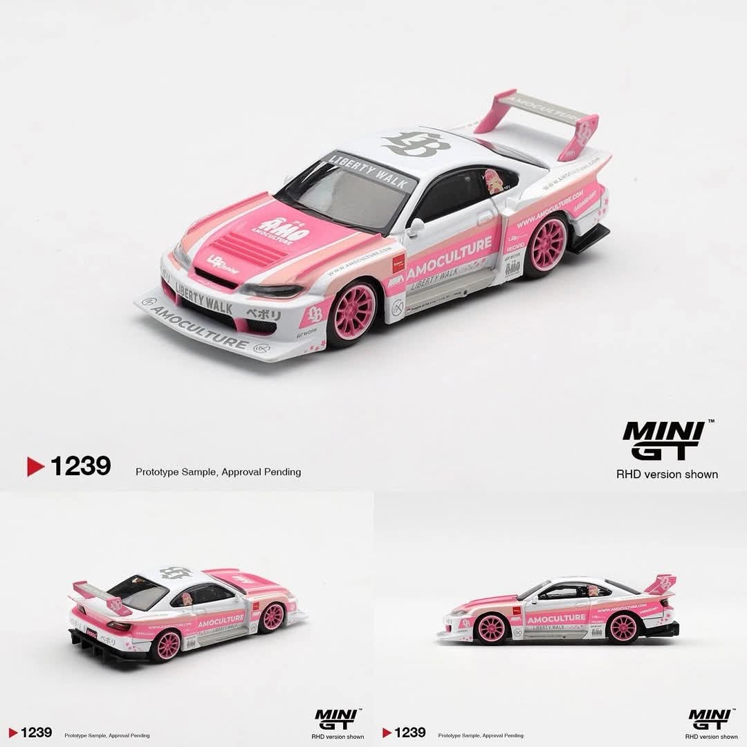 Mini GT 1:64 Nissan SILVIA (S15) LB-Super Silhouette AMOCULTURE #1239