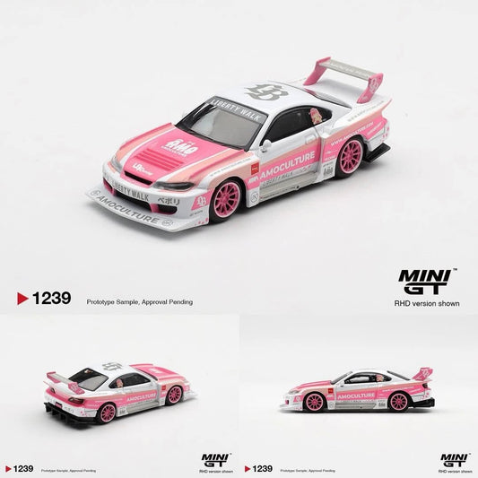 Mini GT 1:64 Nissan SILVIA (S15) LB-Super Silhouette AMOCULTURE #1239