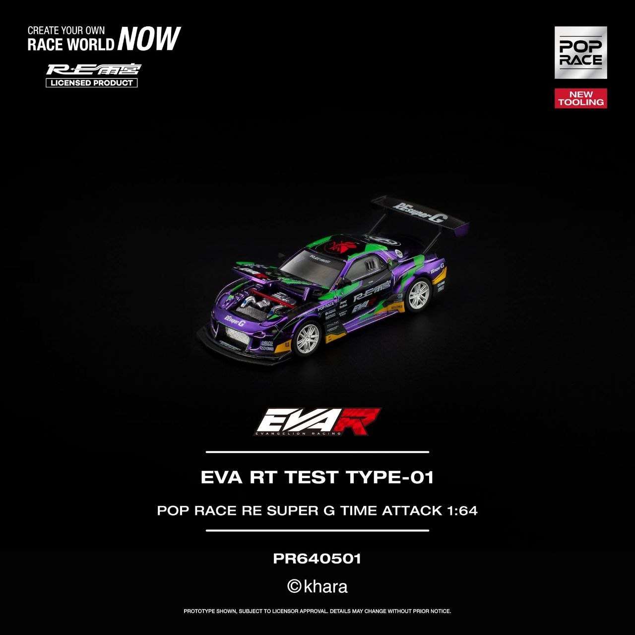 Pop Race 1:64 EVA RT Test Type-01 Pop Race RE Super G Time Attack PR640501