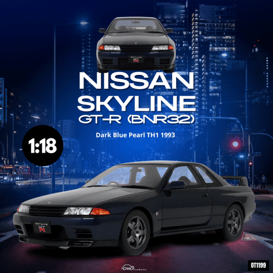 Ottomobile 1:18 1993 Nissan Skyline GT-R (BNR32) Dark Blue Pearl TH1 *Resin Series*