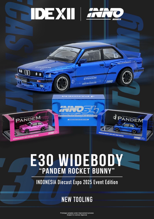 Inno64 BMW M3 E30 Widebody "Pandem Rocket Bunny" Blue 2025 Indonesia Diecast Expo (IDE-XII)