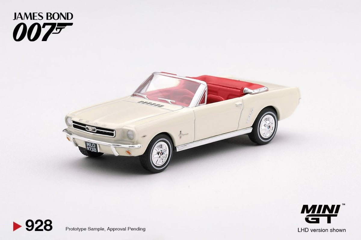 Mini GT 1:64 James Bond Ford Mustang convertible 1964  “Goldfinger” 928-007E
