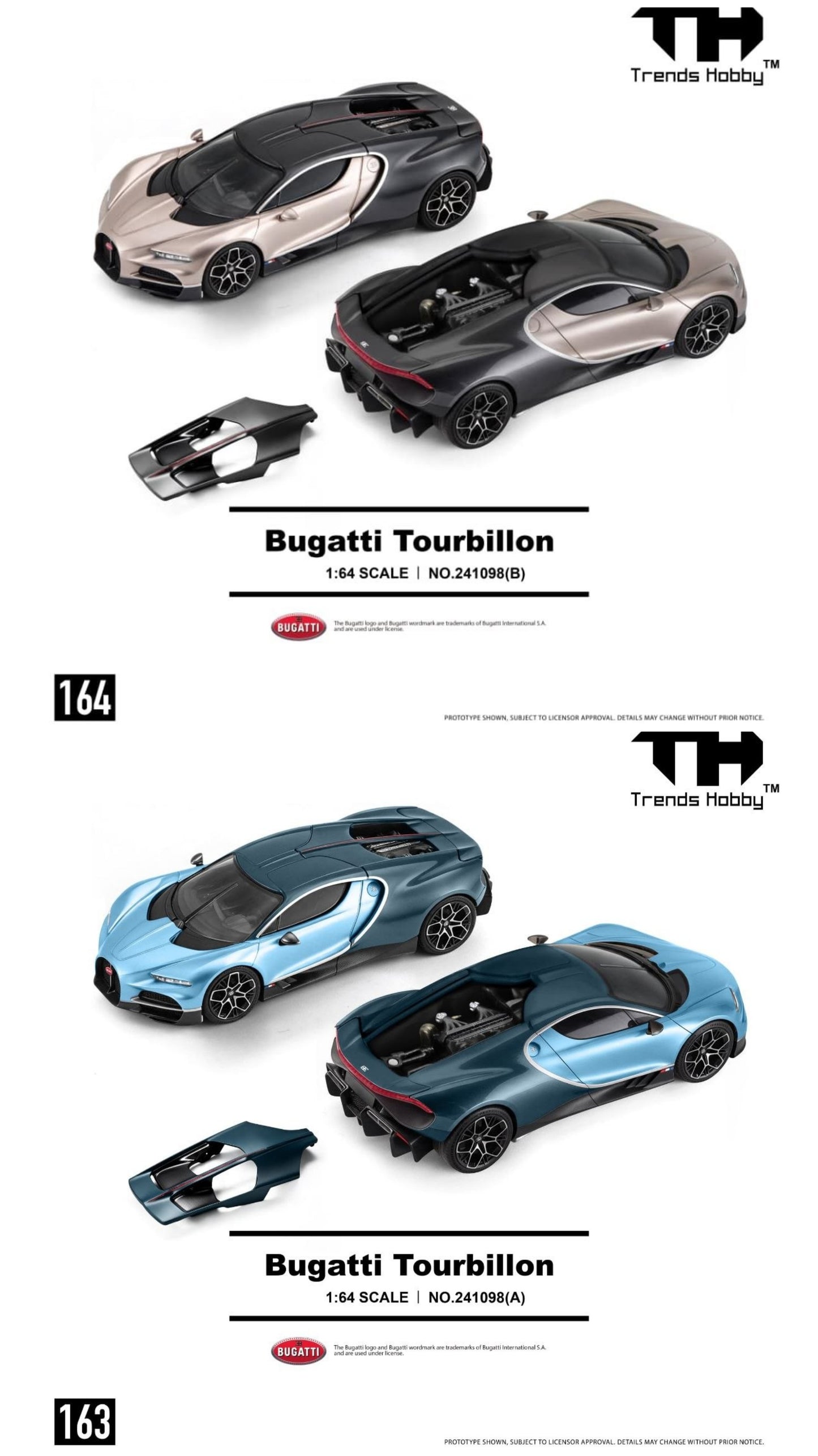 Trends Hobby 1:64 Bugatti Tourbillon