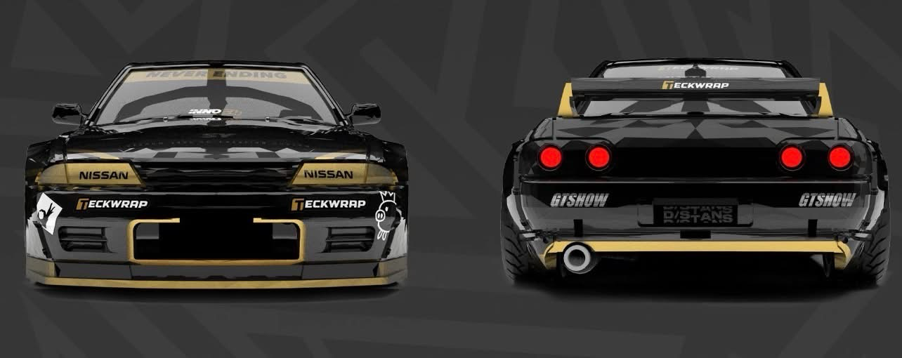 Inno64 x D/Stans 1:64 Carbon Fibre Buckle Keychain Display Nissan Skyline GT-R32 Black VIP Exclusive 2026 GT Show + Show VIP Exclusive Extras