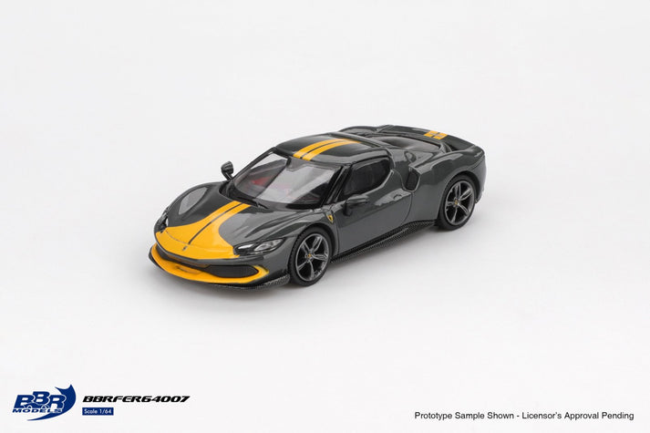 BBR Models 1:64 Ferrari 296 GTB Asseto Fiorano Grigio Scuro BBRFER64007