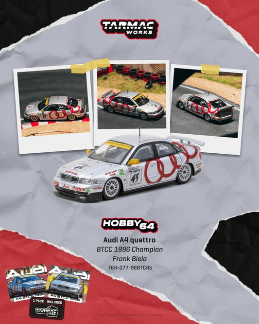 Tarmac Works 1:64 Audi A4 quattro BTCC 1996 Champion Frank Biela