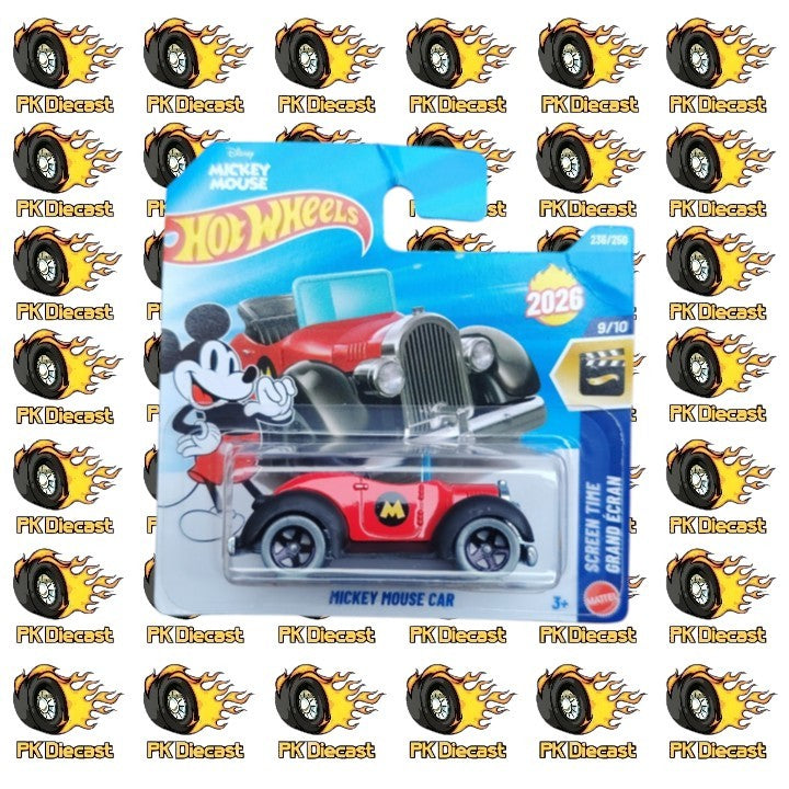 Hot Wheels 1:64 Mickey Mouse Car Screen Time 236/250 Short Card *Damaged Card*