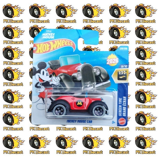 Hot Wheels 1:64 Mickey Mouse Car Screen Time 236/250 Short Card *Damaged Card*