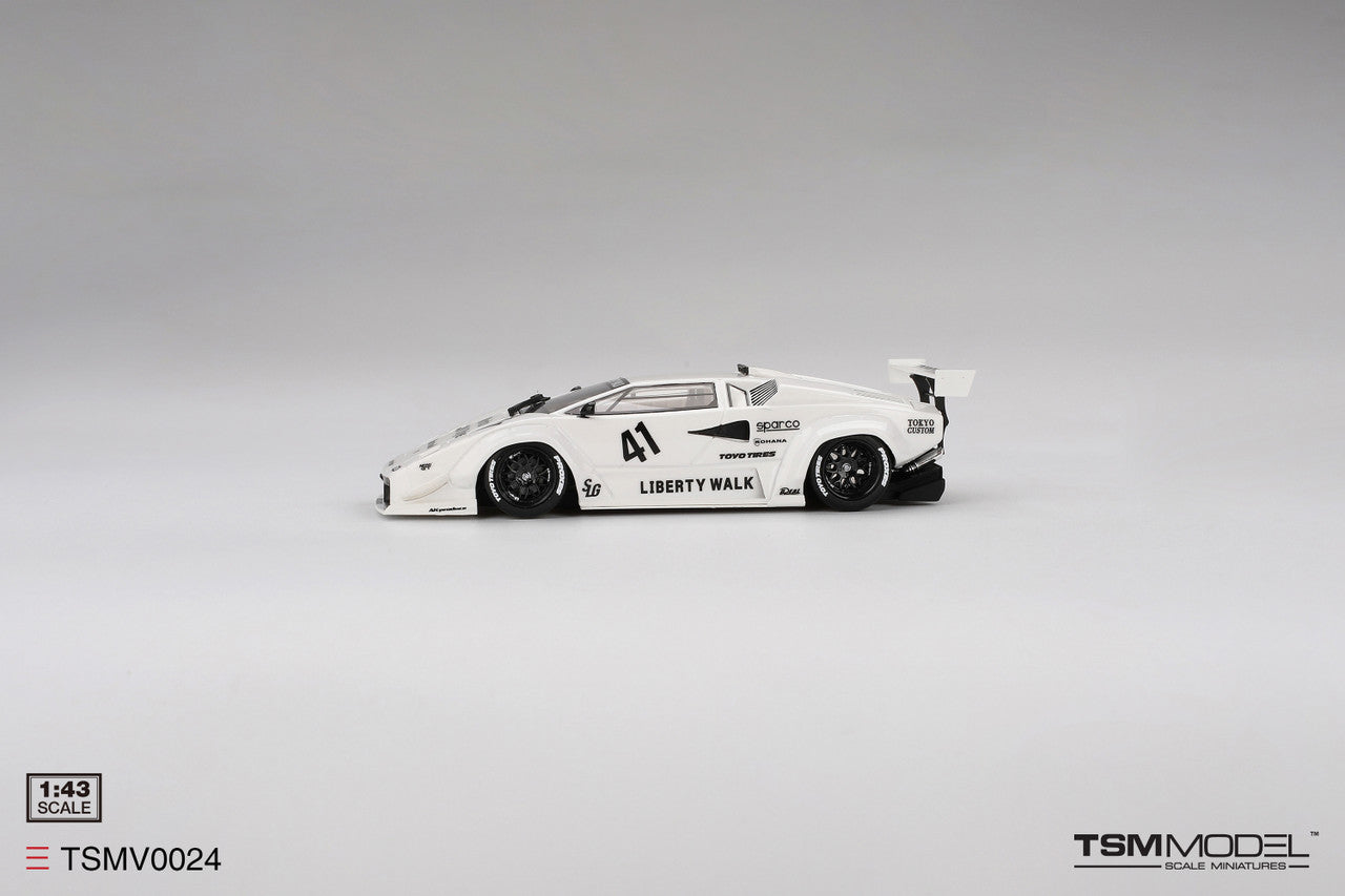 TSM True Scale Miniatures 1:43 Lamborghini Countach LB-WORKS White 2024 Tokyo Auto Salon TSMV0024