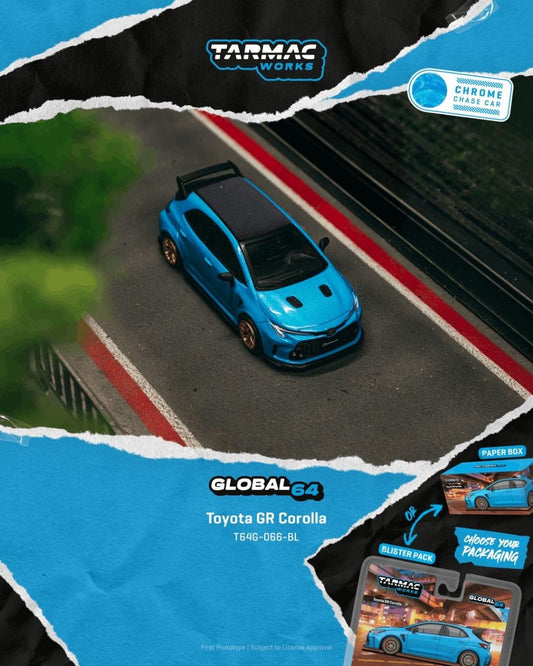 Tarmac Works 1:64 2025 Toyota Corolla GR Flame Blue