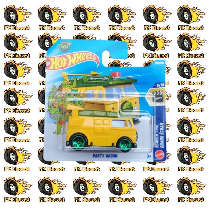 Hot Wheels 1:64 TMNT Party Wagon Screen Time 235/250 Short Card
