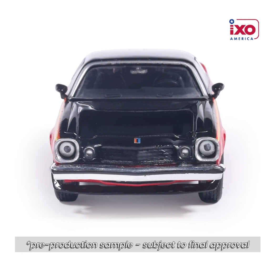 IXO America 1:64 1975 Chevrolet Camaro Rally Sport Light Red and Black