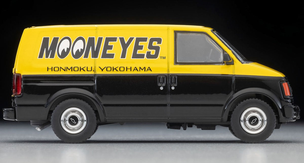 Tomica Limited Vintage 1:64 1994 Chevrolet Astro Van *MOONEYES* Black/Yellow