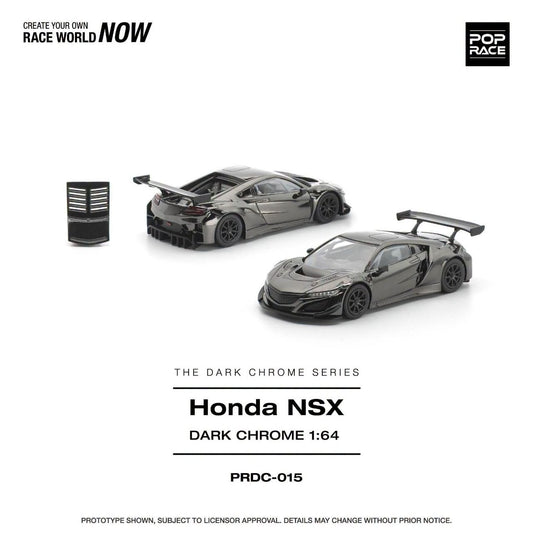 Pop Race 1:64 Honda NSX GT3 EV022 Dark Chrome PRDC015