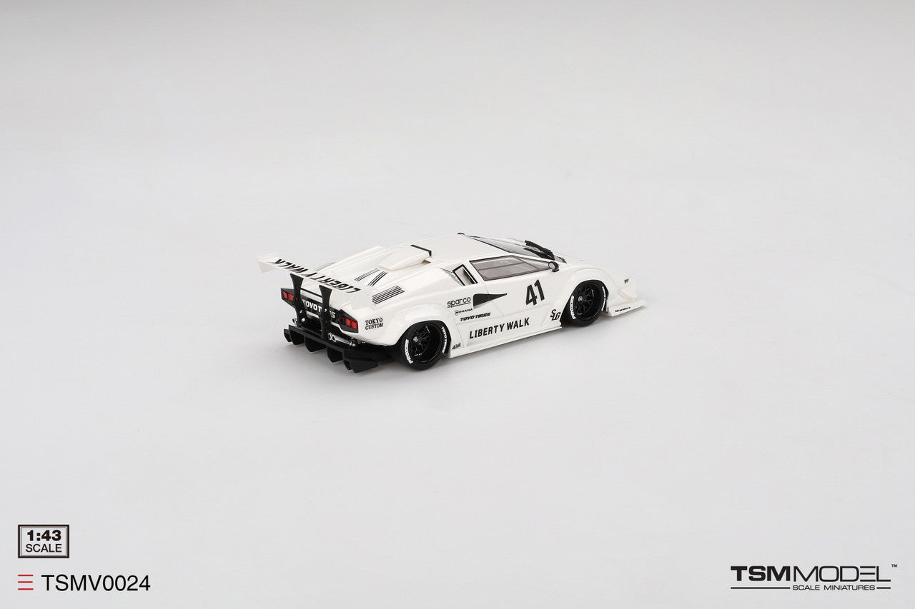 TSM True Scale Miniatures 1:43 Lamborghini Countach LB-WORKS White 2024 Tokyo Auto Salon TSMV0024