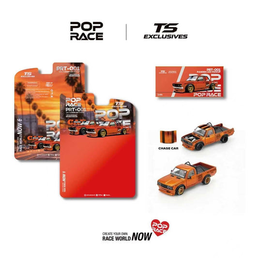 Pop Race 1:64 Pandem 620 Pick-up *Tokyo Station Exclusives* Orange Chrome