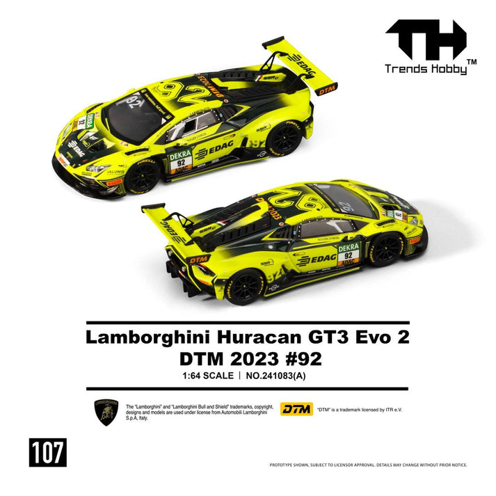 Trends Hobby 1:64 2023 Lamborghini Huracan GT3 Evo DTM #92