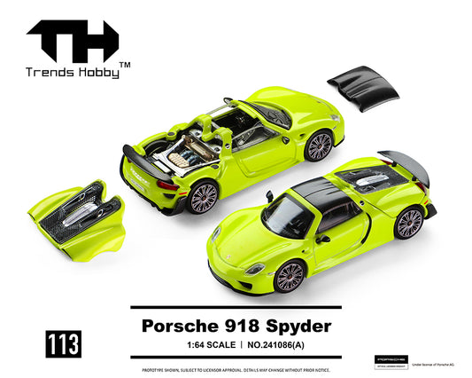 Trends Hobby 1:64 Porsche 918 Spyder Acid Green