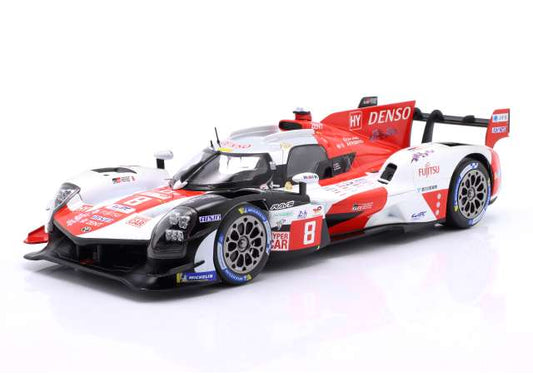 IXO Models 1:18 2023 Toyota GR010 Hybrid #8 Buemi/Hartley/Hirakawa 2nd 24h LeMans Toyota Gazoo Racing Red/White