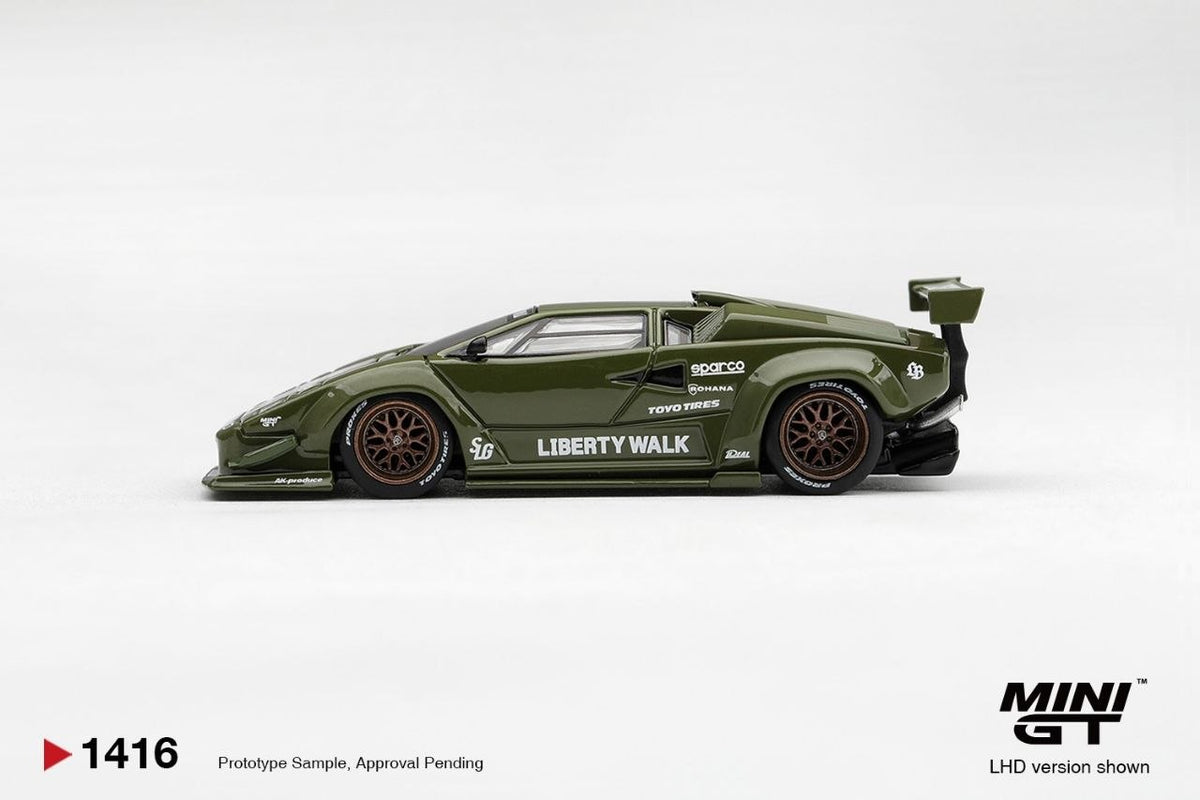 Mini GT 1:64 Lamborghini Countach LB-WORKS Army Green #1416