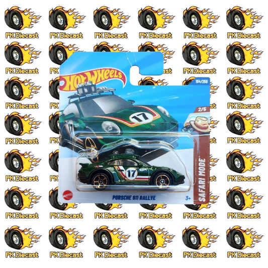 Hot Wheels 1:64 2025 Mainline Porsche 911 Rallye 154/250 Safari Mode Short Card *Damaged Card*